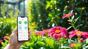 Grădină smart cu udare automată din aplicație.